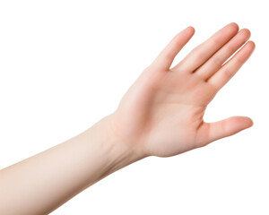 PNG Female hand finger white background gesturing.