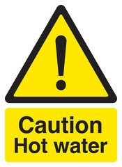 Caution hot water