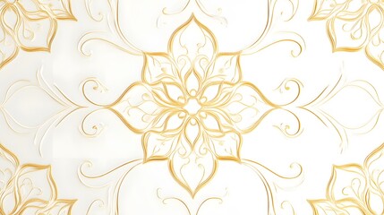 Elegant geometric pattern on textured background, intricate gold design elements, adds sophistication to any decor.