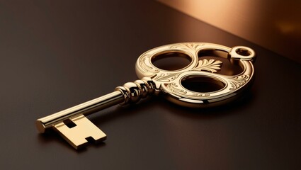 golden key created with generative ai