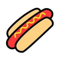 hot dog vector illustration