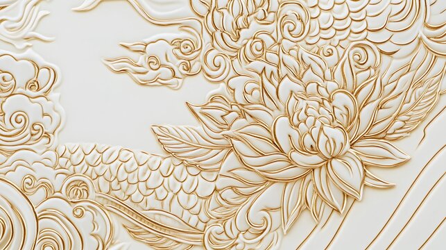 Elegant marble surface, intricate beige patterns, luxurious design, perfect for upscale interiors or branding materials.