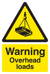 Warning: Overhead Loads - Hazardous Area