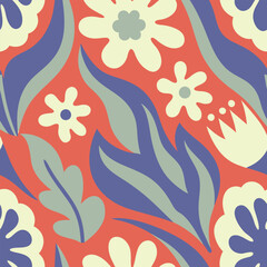  Pattern of seamless flowers. Abstract wildflowers on a black background.Style for banners, wallpaper, posters, websites, online shopping.Vector illustration design.