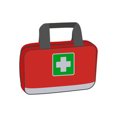 Fototapeta premium Medical Kit, Industrial Safety Equipment illustration