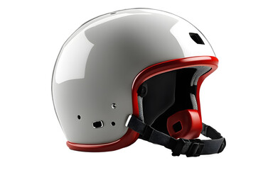 A professional roller derby helmet with padding, isolated on a empty plain background