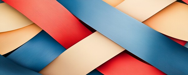 Brightly colored ribbons in a mix of bold and soft tones, organized in an elegant curve to symbolize the power of collective support.