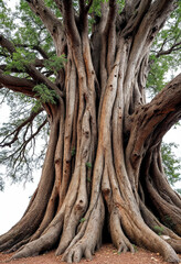 Obraz premium Jomon Sugi, Japan's oldest cedar with a rugged trunk, perfect for historical and mystical nature themes.