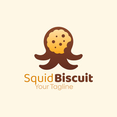 Squid Biscuit Logo Design Template. Good for Business, Agency, Community and Organization
