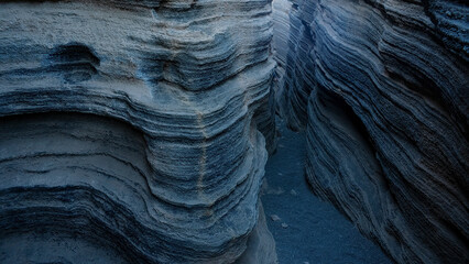 Jagged rock formations at Lanzarote