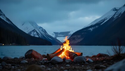campfire in nature
