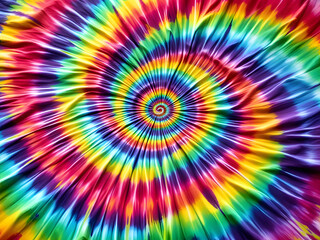 Tie-dye, colorful, vibrant, spiral, pattern, fabric, textile, rainbow, bright, bold, psychedelic, retro, hippie, bohemian, artistic, creative, playful, whimsical, fun, lively, energetic, dynamic, chee