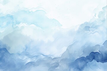 Obraz premium Pastel Blue Gradient Water Colour Background with Modern Aquarelle Illustration