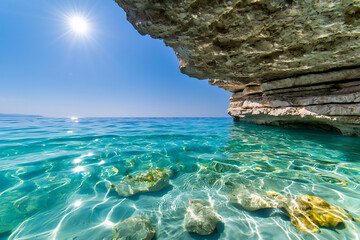  aegean sea spring midday rock formations
