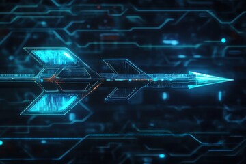 Cybernetic Missile: Futuristic Weapon Design