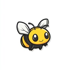 Obraz premium Cute cartoon bee in flight (3)