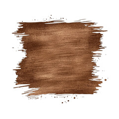 Mocha mousse watercolor splashes creating on transparent background, Generative AI