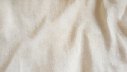 Naklejka premium Beige linen fabric texture background