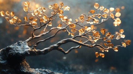 The Artistic Beauty of Golden Leaf Bonsai