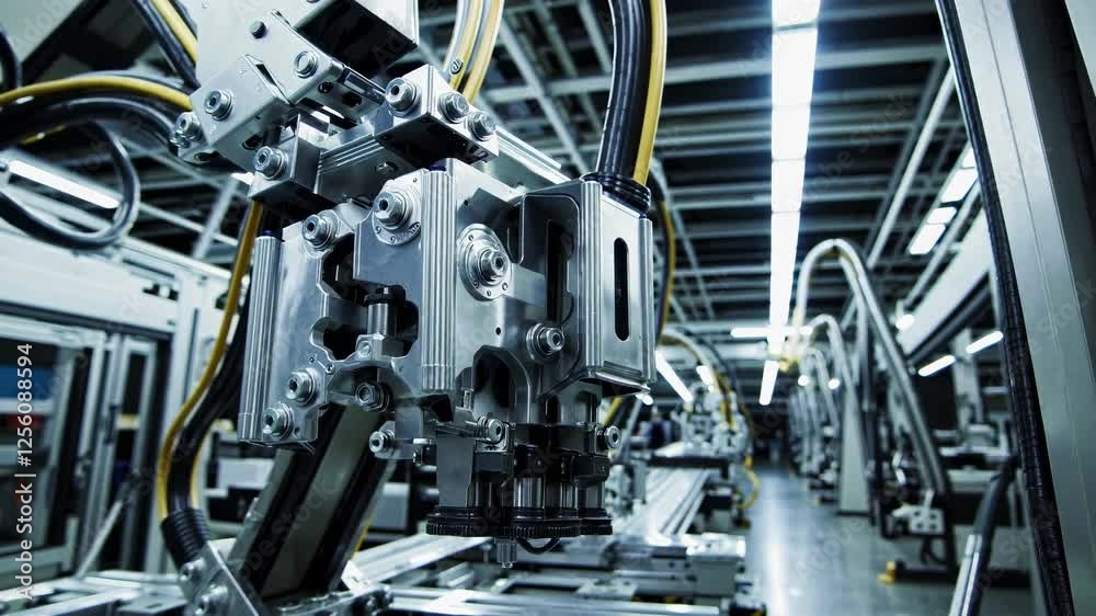 Leinwandbilder exploring robotic automation in modern manufacturing processes at a technology facility