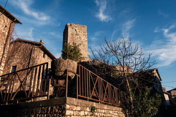 Veduta della Torre Medievale di Olevano Romano - Roma - Lazio - Italia