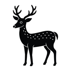 A deer vector silhouette illustration