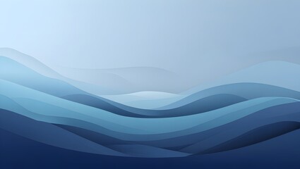 Obraz premium Minimalistic serene digital landscape background featuring a subtle gradient of calming blue hues transitioning from a soft light blue at the top to a gentle navy blue at the bottom