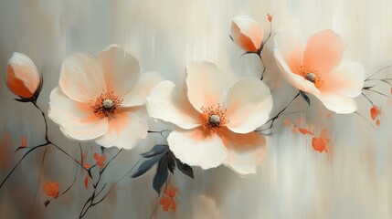 The gentle blooming of elegant flowers