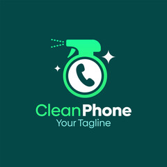 Clean Phone Logo Design Template. Good for Business, Agency, Community and Organization