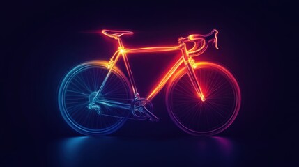 Fototapeta premium Bicycle Logo Design: Energetic Minimalist Emblem for Active Cycling Branding