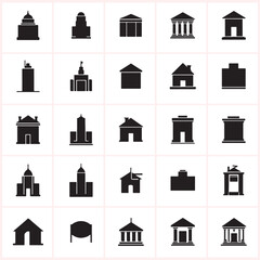 set of house icons