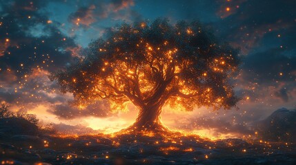 miniature tree in nature
