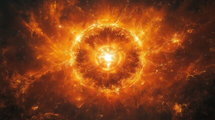 Obraz premium Energy explosion in the depths of the universe