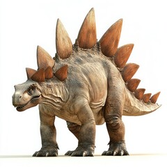 Fototapeta premium Stegosaurus Model Displayed in a Studio Setting for Educational Use