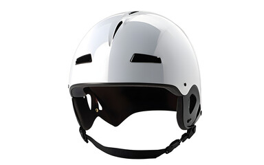 Naklejka premium A sleek, aerodynamic speed skating helmet, isolated on a empty plain background