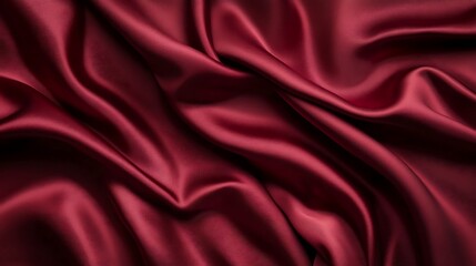 Obraz premium Red silk fabric folds, texture background