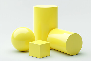 Abstract curved 3d elements generated with AI