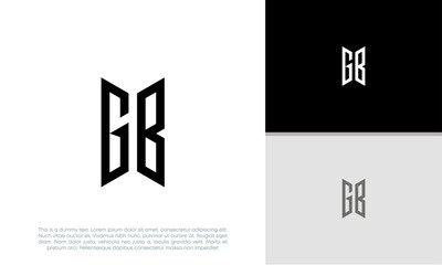 Initials GB logo design. Initial Letter Logo. Innovative high tech logo template.	
