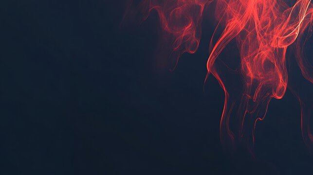 Red smoke swirls dark background