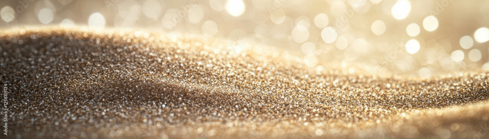 Poster blurred sand texture with shimmering highlights creating a depth of field effect