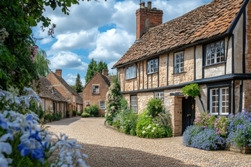 A Quaint Street In Newark, England, Historic Buildings, Cobblestone Road, Charming Atmosphere