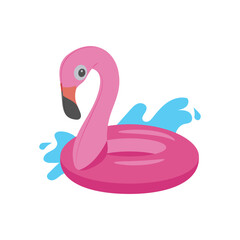 Beach Flamingo, Holidays Vector Illustration