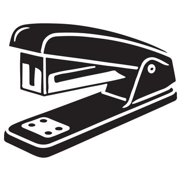 recommend clip art: Stapler Silhouette Vector Image Essential Office Stationery Design