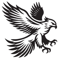 Majestic Eagle Vector Artwork Fierce Bird of Prey Illustration