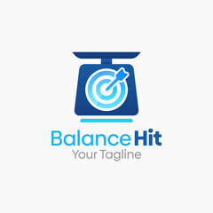 Balance Hit Logo Design Template. Good for Business, Agency, Community and Organization