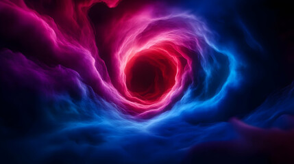 Fototapeta premium A mesmerizing swirl of vibrant colors representing energy and motion in a cosmic void, evoking a sense of wonder and exploration.