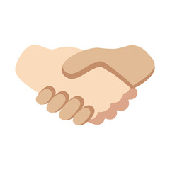 Two Hands Shaking Clipart Illustration | Minimalistic Cartoon Style Isolated on White Background