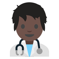 Doctor with Stethoscope Clipart Illustration | Minimalistic Cartoon Style Isolated on White Background