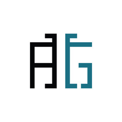 AG Monogram Logo design image.