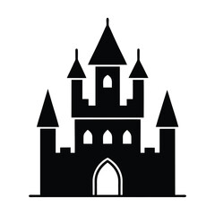A castle vector silhouette illustration